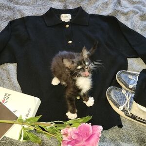 Vintage Tabi International 100% Virgin Wool Sweater in Black – Size Small